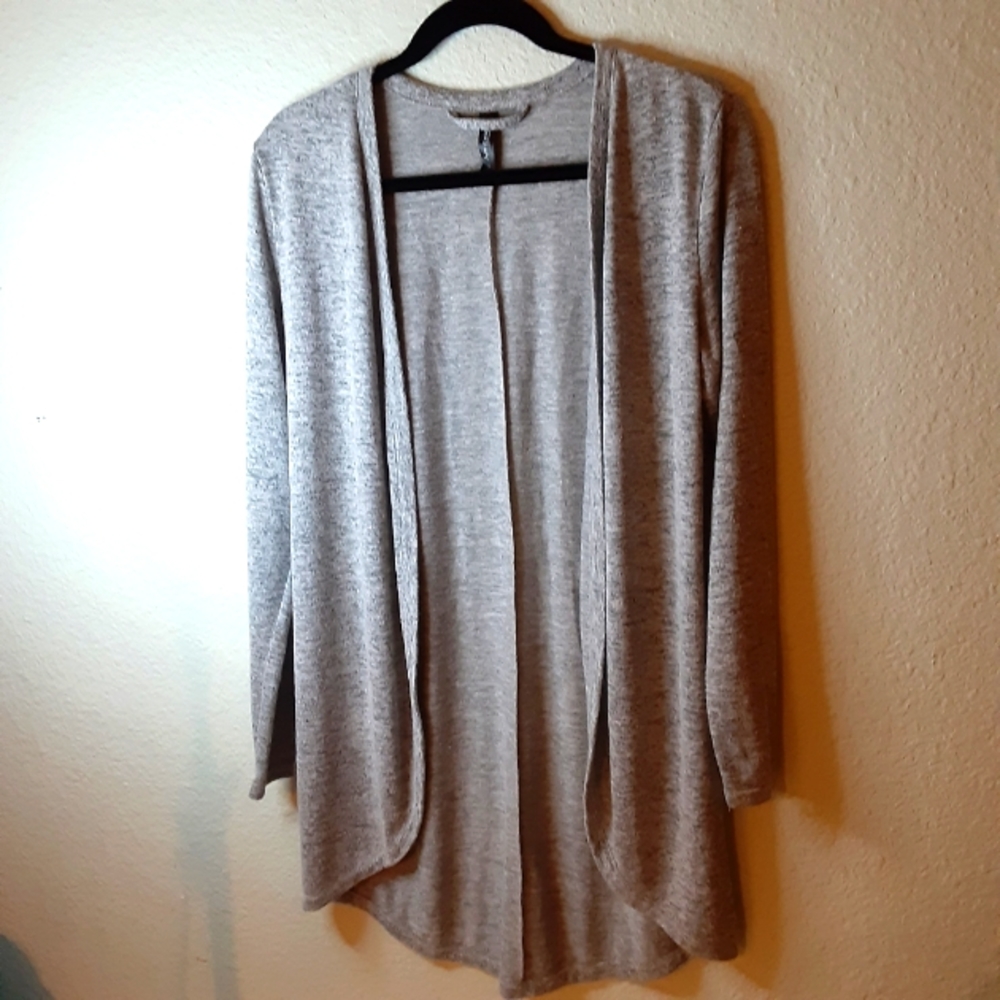 Ambrielle heathered grey open cardigan S
